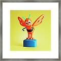 Smiling Orange Bee Framed Print