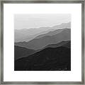 Smog And Smoke In The San Gabriel Framed Print