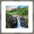 Snoqualmie Falls With Sunlight Framed Print