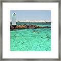 Snorkeling At Isla Mujeres Framed Print