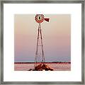 Snow And Windmill 07 Framed Print