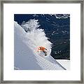 Snowboard Slashes Powder Framed Print