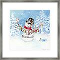 Snowman Christmas Love Joy Peace Framed Print