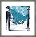 Snowmobile Landscape Framed Print