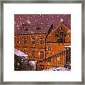 Snowy Prague. House With St. Mary Painting Framed Print