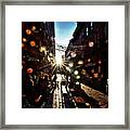 Soap Bubbles In Pink Street Framed Print