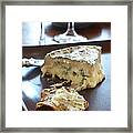Soft Cheese With Crackers Framed Print