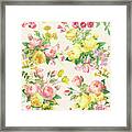 Southern Charm Flowers Repeat Framed Print