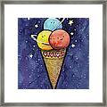 Space Ice Cream Framed Print
