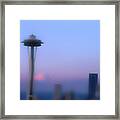Space Needle Soft Focus Framed Print
