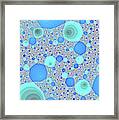 Special Moonscape Blue Abstract Fine Art Framed Print