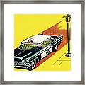 Speeding Patrol Car Framed Print