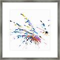 Splatter Fan Blue Framed Print