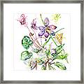 Spring Flowers, Cyclamen, Hellebore, Daffodils Framed Print