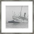S.s. Metepan After Collision Framed Print
