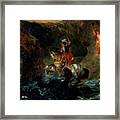 St George Fighting The Dragon Or Framed Print