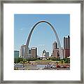 St. Louis Skyline With The Gateway Arch Framed Print