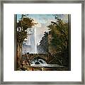 Stair And Fountain In The Park Of A Roman Villa Framed Print Stair And Fountain In The Park Of A Roman Villa Framed Print