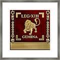 Standard Of The 13th Legion Geminia - Vexillum Of 13th Twin Legion Framed Print