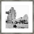 Statue Of Rameses Ii At The Ramesseum Framed Print