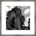 Statue, Pondering Framed Print