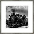 Steam Locomotive In Black And White 1 Framed Print
