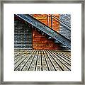 Steel Stairs And Wooden Flooring Framed Print