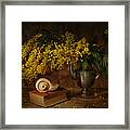 Stel Life With Mimosa Framed Print