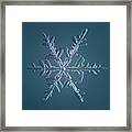 Stellar Dendrite Snowflake 005.2.16.2014 Framed Print