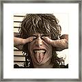 Steven Tyler Backstage Framed Print