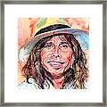 Steven Tyler Portrait Framed Print