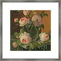 Still Life With Roses, Circa 1860 Framed Print