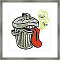Stinky Garbage Can Framed Print