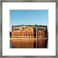 Stockholm Riksdagshuset Parliament Framed Print