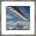 Stonecutters And Container Terminal Framed Print