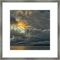 Storm Approaches At Sunset Framed Print