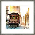 Street Car, San Francisco, California Framed Print