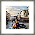 Street Music. Cello. Framed Print