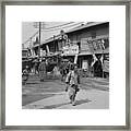 Street Scene In South Korea Framed Print