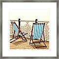 Stripy Chairs Framed Print