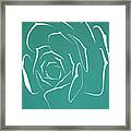 Succulent In Turquoise Framed Print