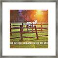 Summer Sunset Quote Framed Print