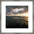Sun Set Over The Harbor Of Marigot Bay In Saint Martin From Fort Louis Framed Print