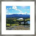 Sun, View And Pyramid Lake Framed Print