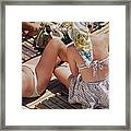 Sunbathing In Nice Framed Print