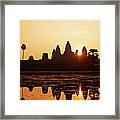 Sunrise At Angkor Wat, Cambodia Framed Print