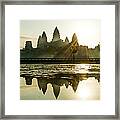 Sunrise At Angkor Wat Framed Print