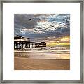 Sunrise At Cocoa Beach Pier Framed Print