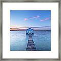 Sunrise At Matilda Bay Boathouse In Framed Print