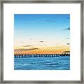 Sunrise At Safety Harbor Pier Framed Print